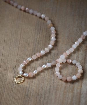 mala kette rosa ohne quaste mit gold anhänger